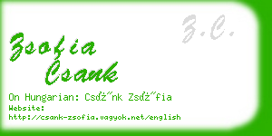 zsofia csank business card